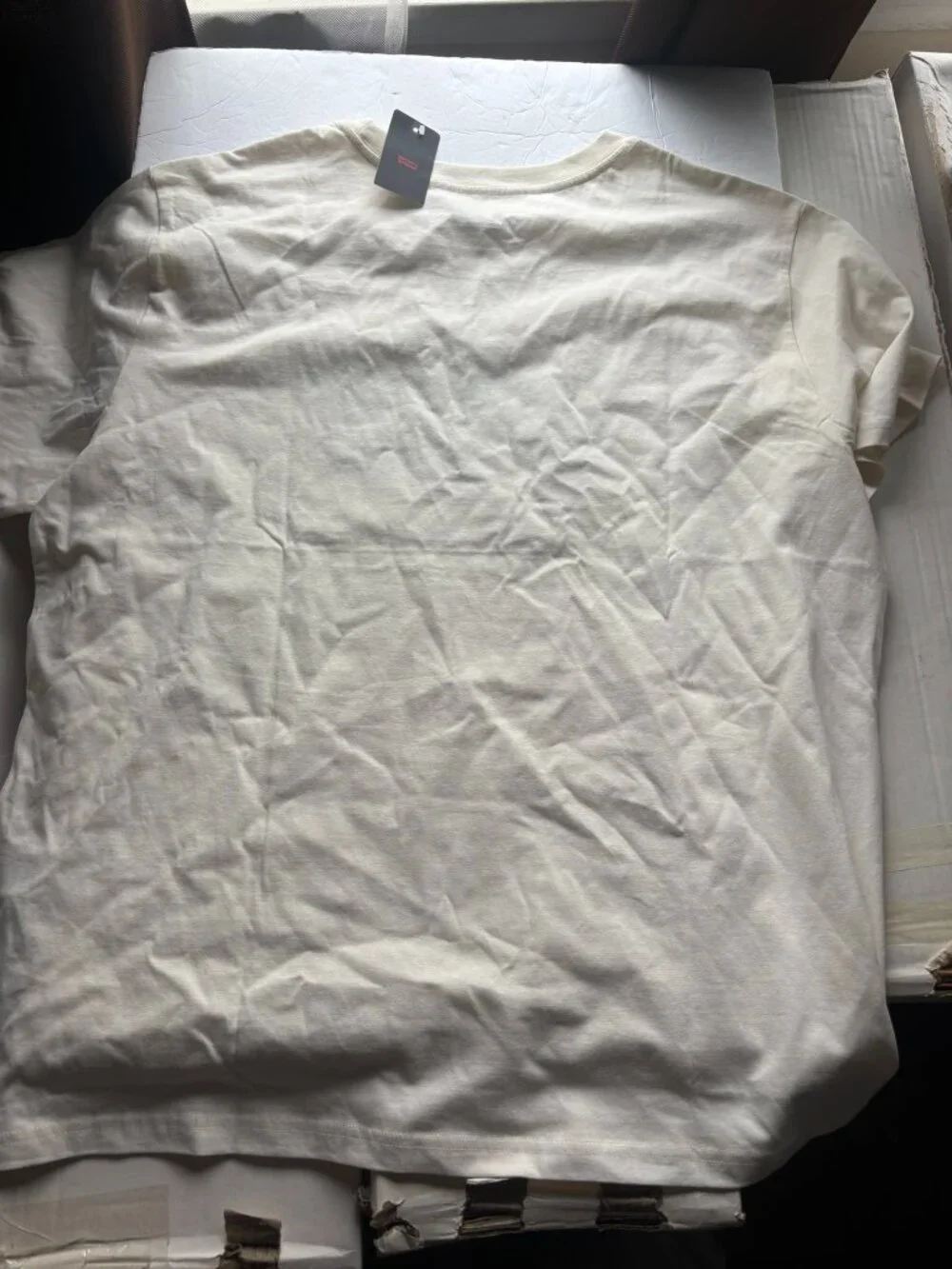 NEW Levi's Men's Batwing Western Comic Short Sleeve Off-White XL T-Shirt